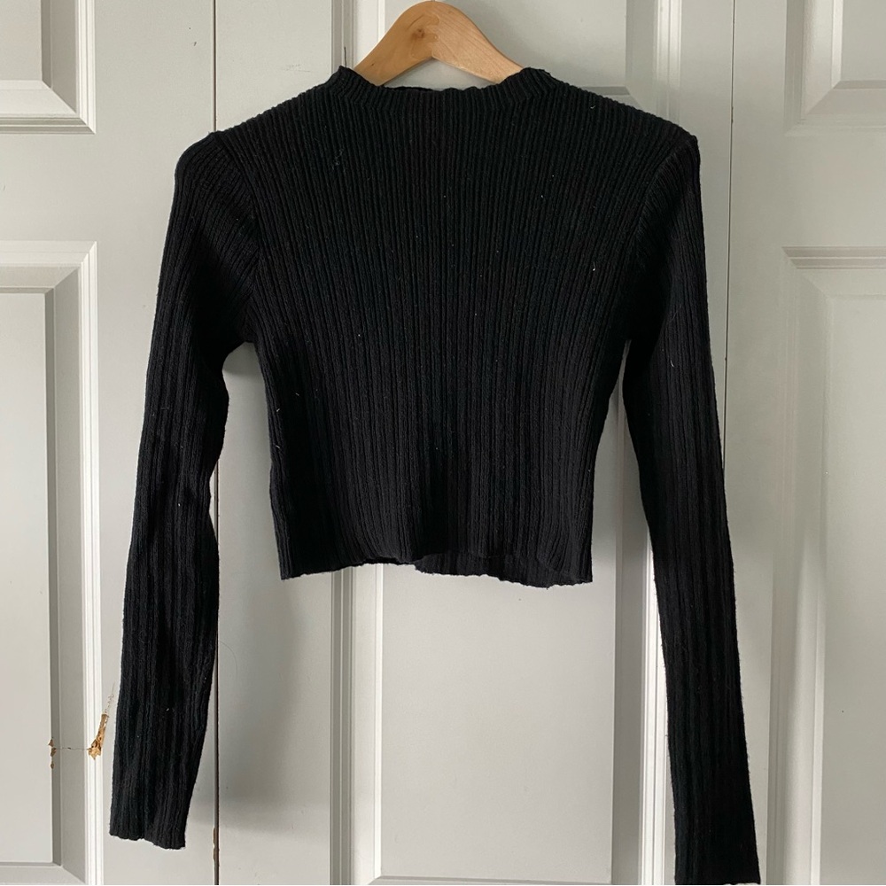 Zara Black Long sleeve Top